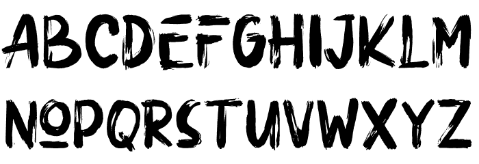 ULTRABRUSH Font LOWERCASE