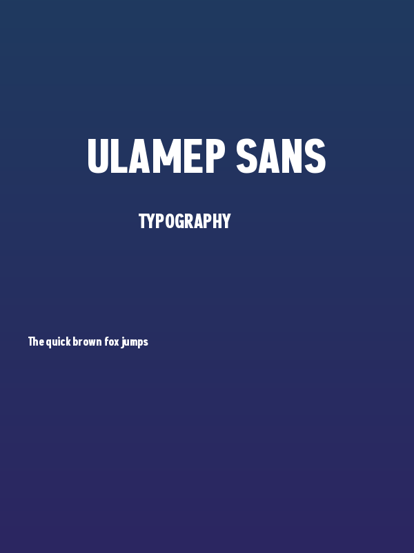 Ulamep Sans Poster