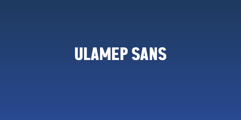 Ulamep Sans Social Header