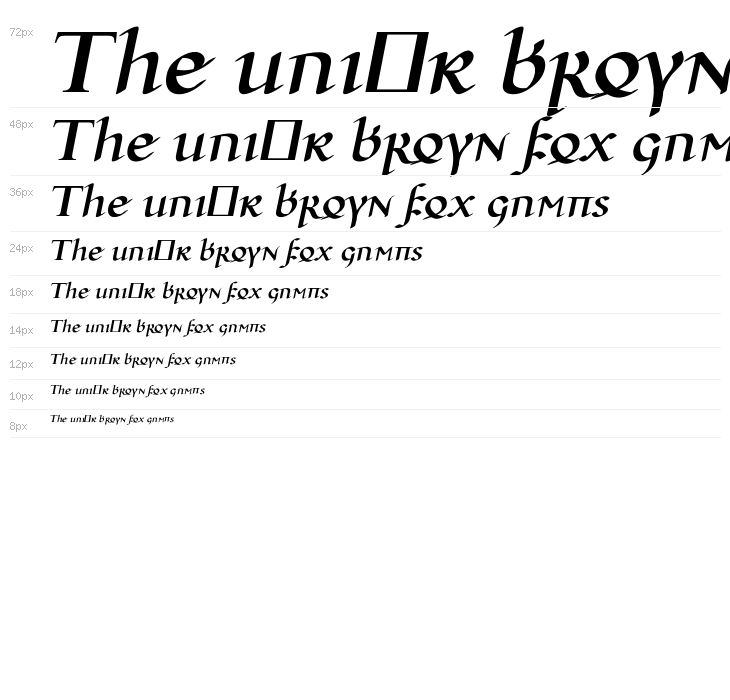 Ulfilas-FettKursiv Waterfall