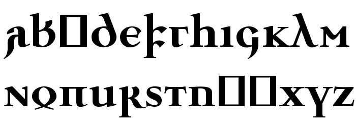 Ulfilas-Fett Font LOWERCASE