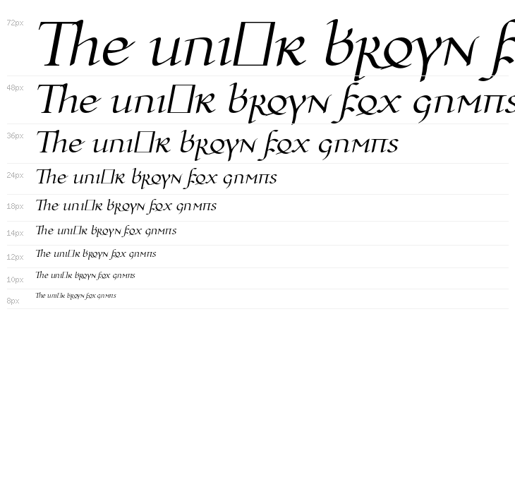 Ulfilas-Kursiv Waterfall