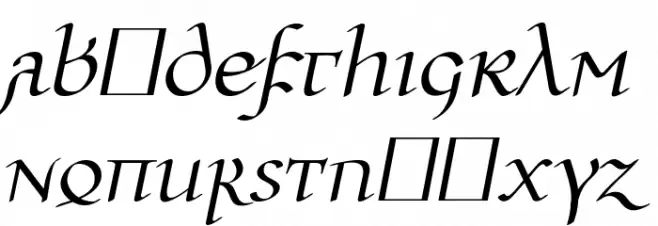 Ulfilas-Kursiv फ़ॉन्ट लोअरकेस