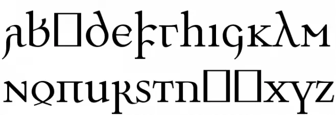 Ulfilas Font LOWERCASE