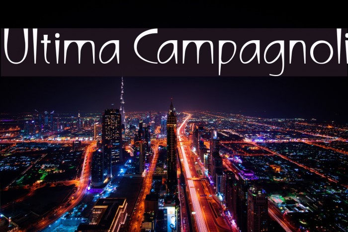 Ultima Campagnoli Font examples