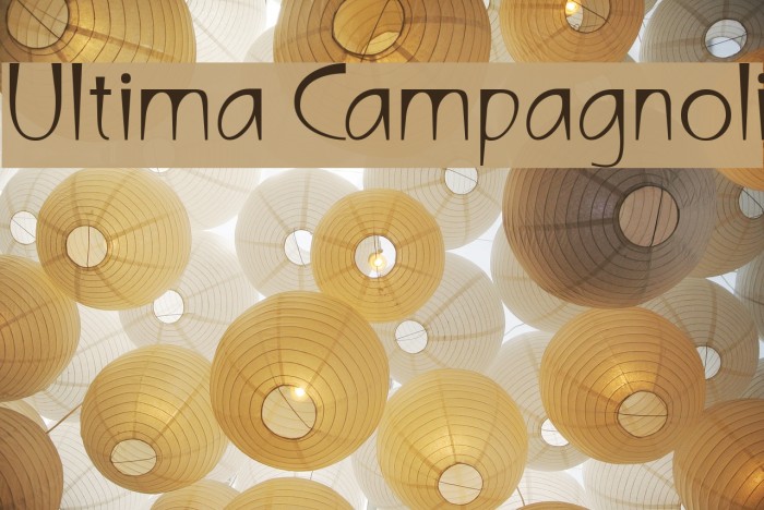 Ultima Campagnoli Font examples
