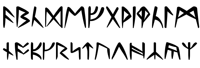 Ultima-Runes----ALL-CAPS Font LOWERCASE