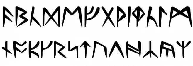 Ultima-Runes Caratteri MINUSCOLO