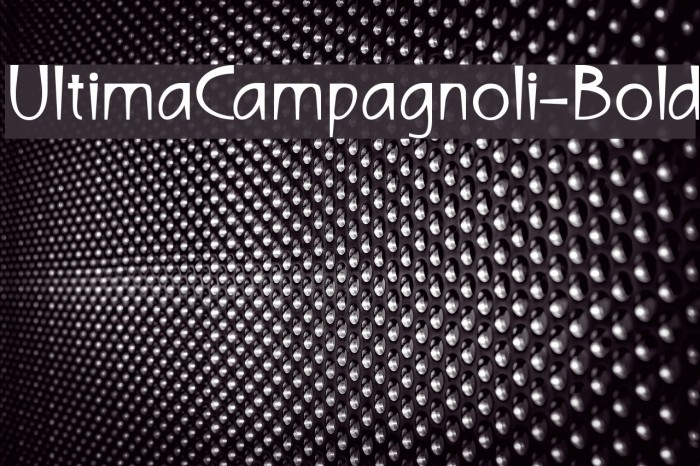 UltimaCampagnoli-Bold Fonte examples