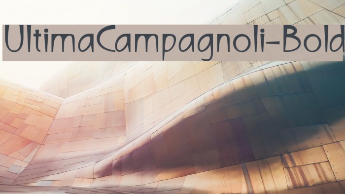 UltimaCampagnoli-Bold Fonte examples