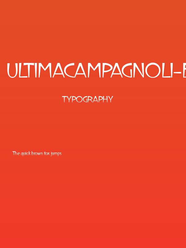 UltimaCampagnoli-Bold Poster