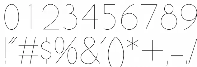 UltimaPDaa-Hairline Font OTHER CHARS