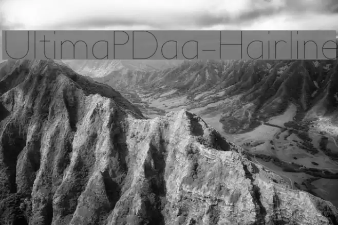 UltimaPDaa-Hairline Font examples