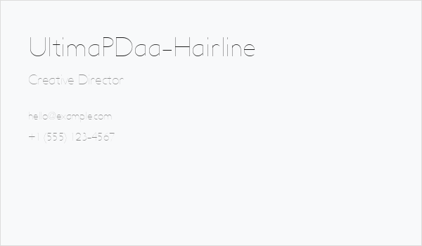 UltimaPDaa-Hairline Business Card