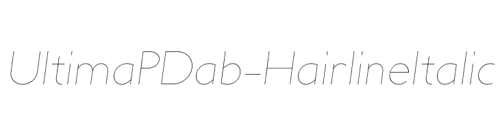UltimaPDab-HairlineItalic  Free Fonts Download