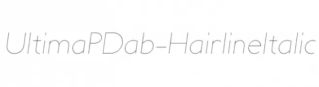 UltimaPDab-HairlineItalic  Descarca Fonturi Gratis