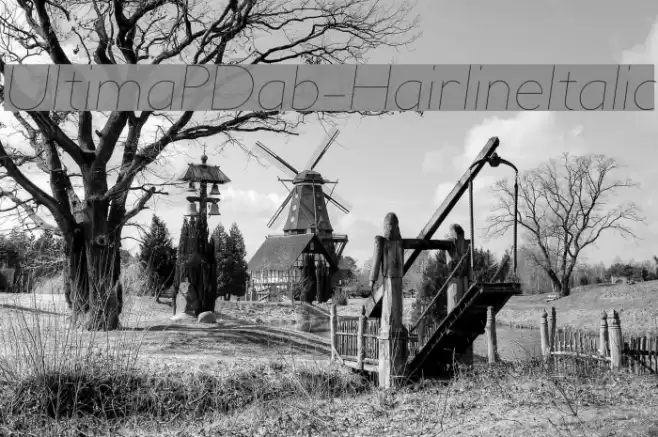 UltimaPDab-HairlineItalic Font examples