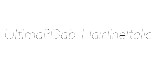 UltimaPDab-HairlineItalic Logo