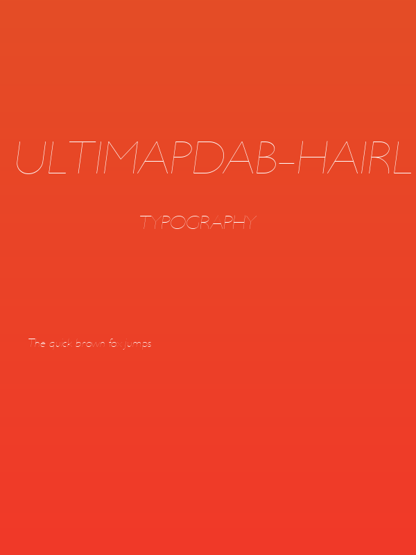 UltimaPDab-HairlineItalic Poster