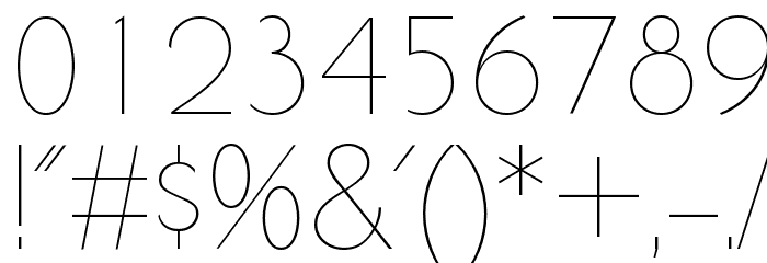 UltimaPDac-UltraLight Font OTHER CHARS