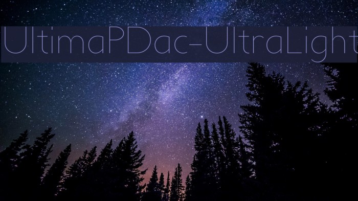 UltimaPDac-UltraLight Font examples