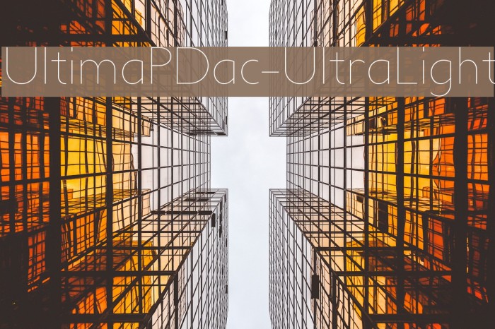 UltimaPDac-UltraLight Font examples