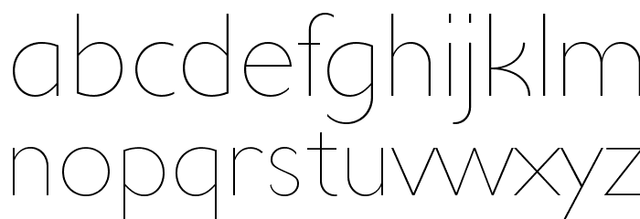 UltimaPDac-UltraLight Font LOWERCASE