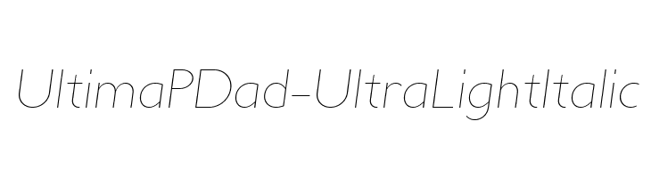 UltimaPDad-UltraLightItalic Font