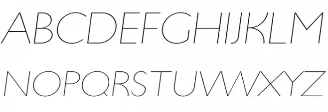 UltimaPDad-UltraLightItalic Schriftart Groß