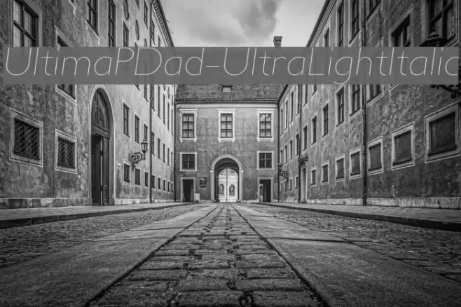 UltimaPDad-UltraLightItalic Font examples