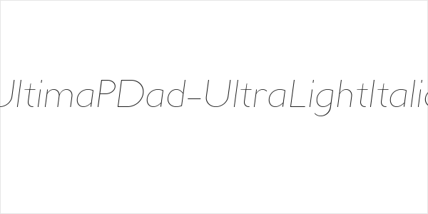 UltimaPDad-UltraLightItalic Logo