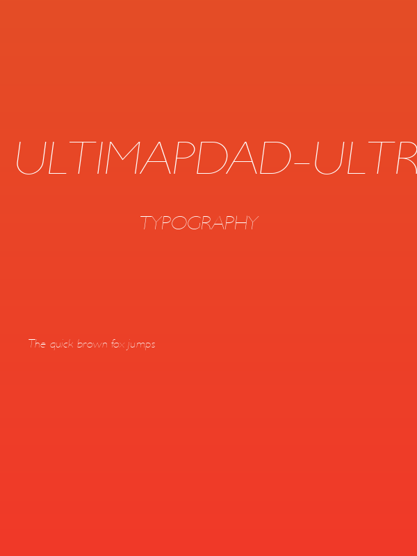 UltimaPDad-UltraLightItalic Poster