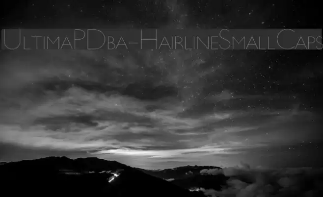 UltimaPDba-HairlineSmallCaps Font examples