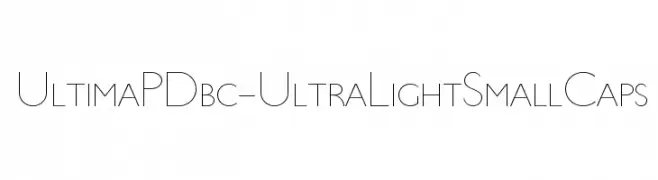 UltimaPDbc-UltraLightSmallCaps  font caratteri gratis