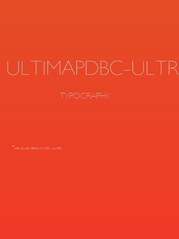 UltimaPDbc-UltraLightSmallCaps Poster