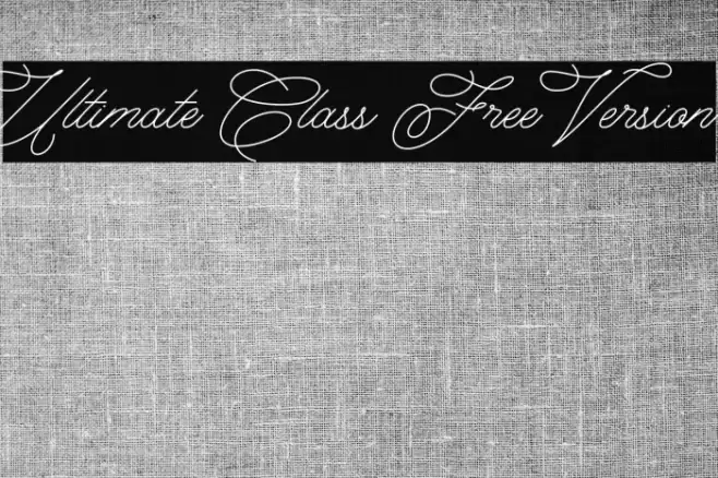 Ultimate Class Free Version Font examples