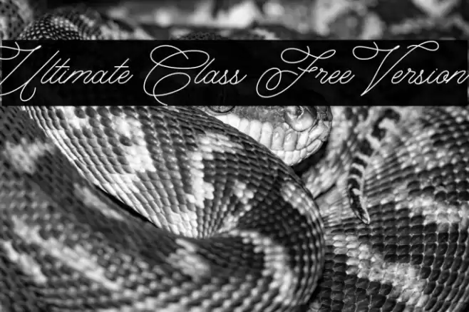 Ultimate Class Free Version Font examples
