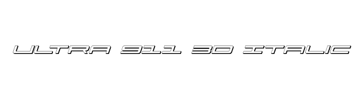 Ultra 911 3D Italic  Free Fonts Download