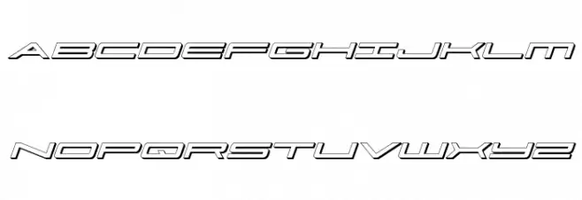 Ultra 911 3D Italic Polices MAJUSCULES