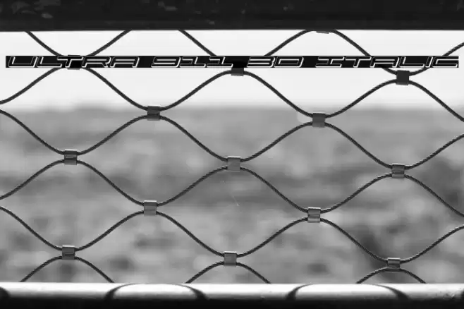 Ultra 911 3D Italic Font examples