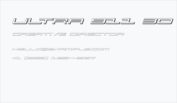 Ultra 911 3D Italic Business Card