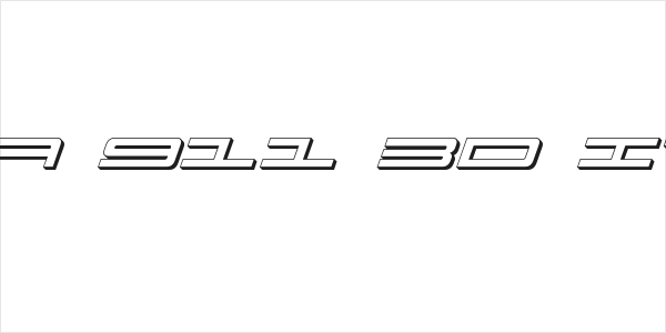 Ultra 911 3D Italic Logo