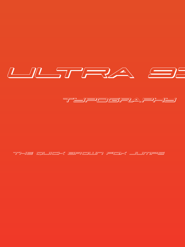 Ultra 911 3D Italic Poster