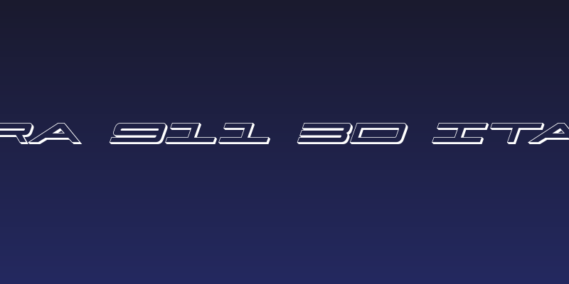 Ultra 911 3D Italic Social Header