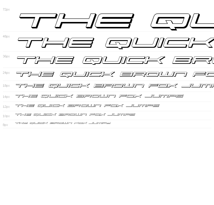 Ultra 911 3D Italic Waterfall