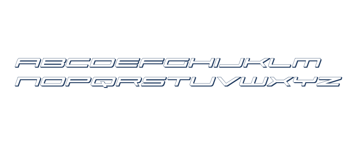 Ultra 911 3D Italic Lowercase