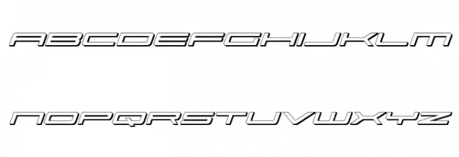 Ultra 911 3D Italic Caratteri MINUSCOLO