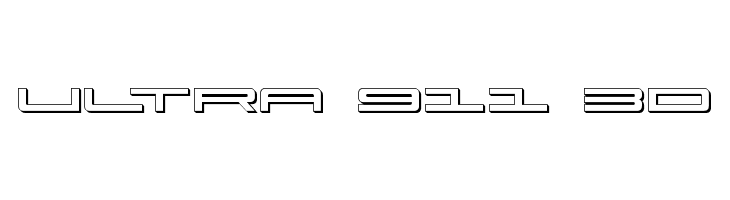 Ultra 911 3D  Frei Schriftart Herunterladen