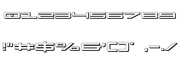 Ultra 911 3D Font OTHER CHARS
