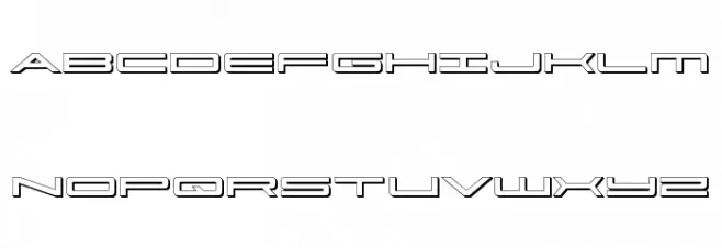 Ultra 911 3D フォント 大文字